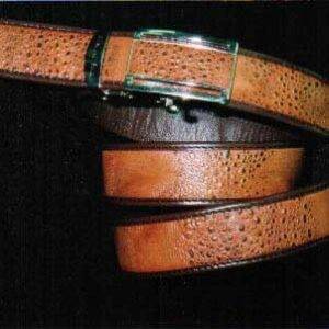 Belt made with toad skin